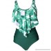 Bezsoo Swimsuit for Womens High Waisted Two Piece Bathing Suits Bikini Tankini Sets Ruffle Top with Bottom Green B07PM3K4GK